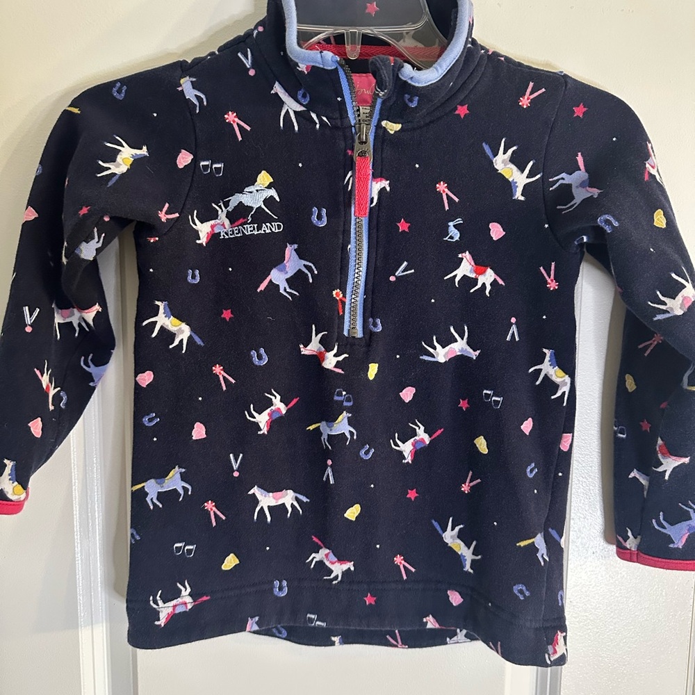 Joules girls horse Keeneland navy blue 1/4 zip
Pullover Fairdale sweater size 6